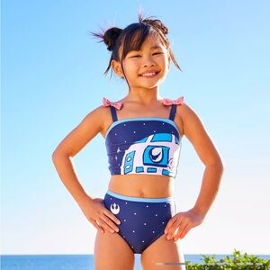 NWT Disney Star Wars R2-D2 Two-Piece Swimsuit for Girls – Star Wars, 5/6